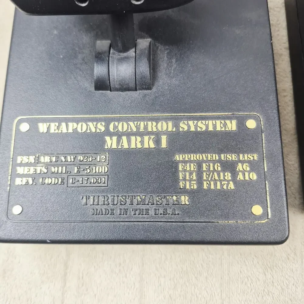 ThrustMaster Flight Control System Mark I FCS PC Simulation Joysticks UNTESTED